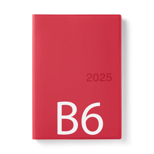 MUJI 2025 Monthly Weekly Yearly Planner RED B6 (Starts December 24) USA