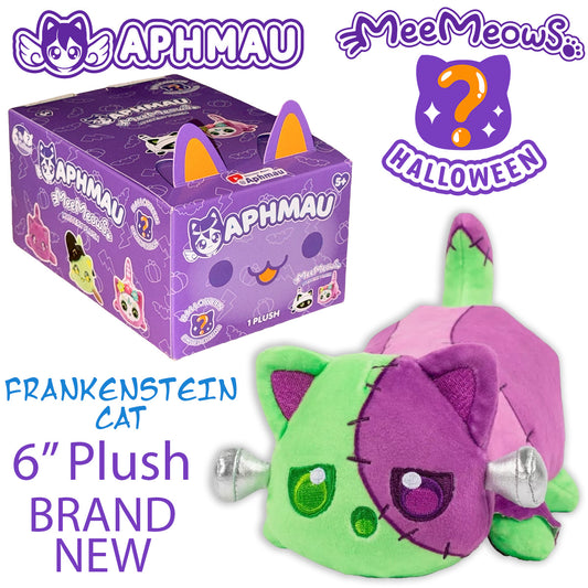 FRANKENSTEIN CAT - MeeMeows HALLOWEEN 6" Plush (NEW) 2024 Aphmau Mystery Plushie