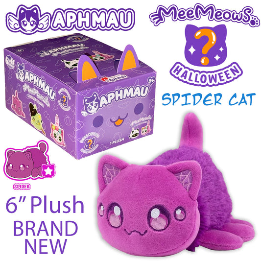 SPIDER CAT - MeeMeows HALLOWEEN 6" Plush (NEW) RARE 2024 Aphmau Mystery Edition