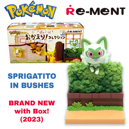 Pokemon - SPRIGATITO IN BUSH - Waited For You - RE-MENT Figure #3 (NEW) 2023 Ed.